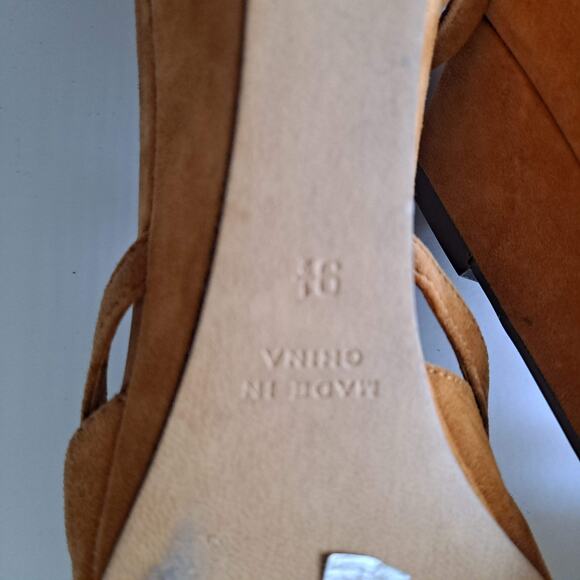 Madewell 1937 Footwear Womens Vintage Camel Suede Flat Open Toe Shoes - Size 9.5 - Picture 11 of 12